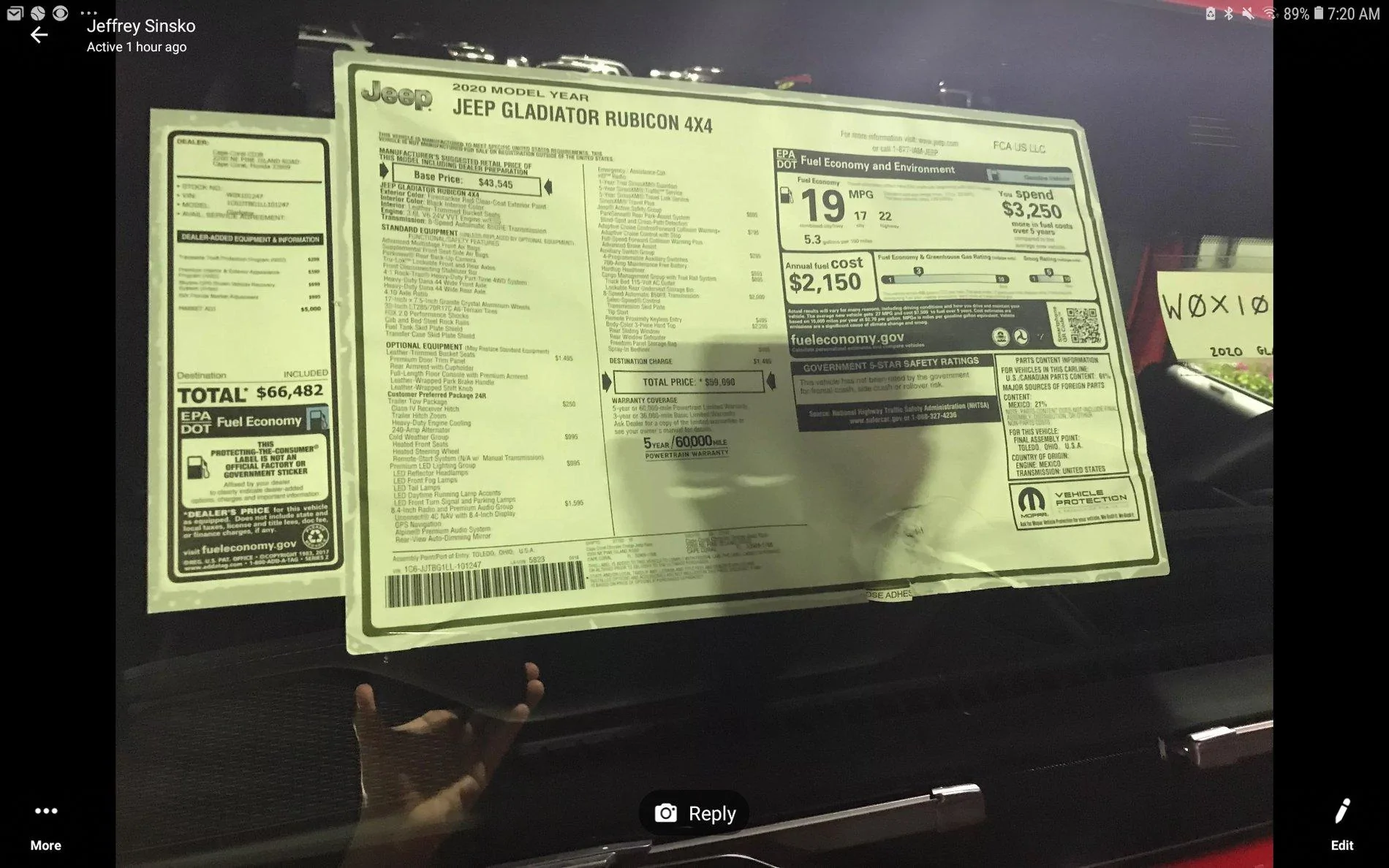 Jeep Gladiator Below invoice pricing in Florida?? Screenshot_20190504-072039_Samsung Experience Hom