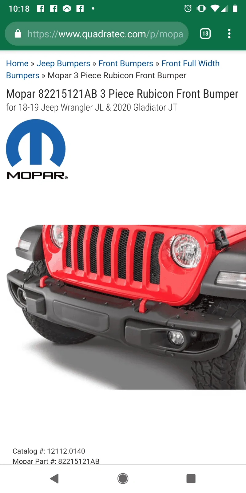 Jeep Gladiator Will the steel JL bumper fit the Gladiator Rubicon? Screenshot_20190505-101806