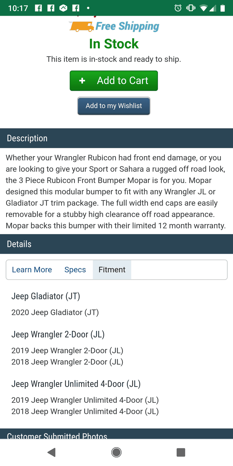 Jeep Gladiator Will the steel JL bumper fit the Gladiator Rubicon? Screenshot_20190505-101759