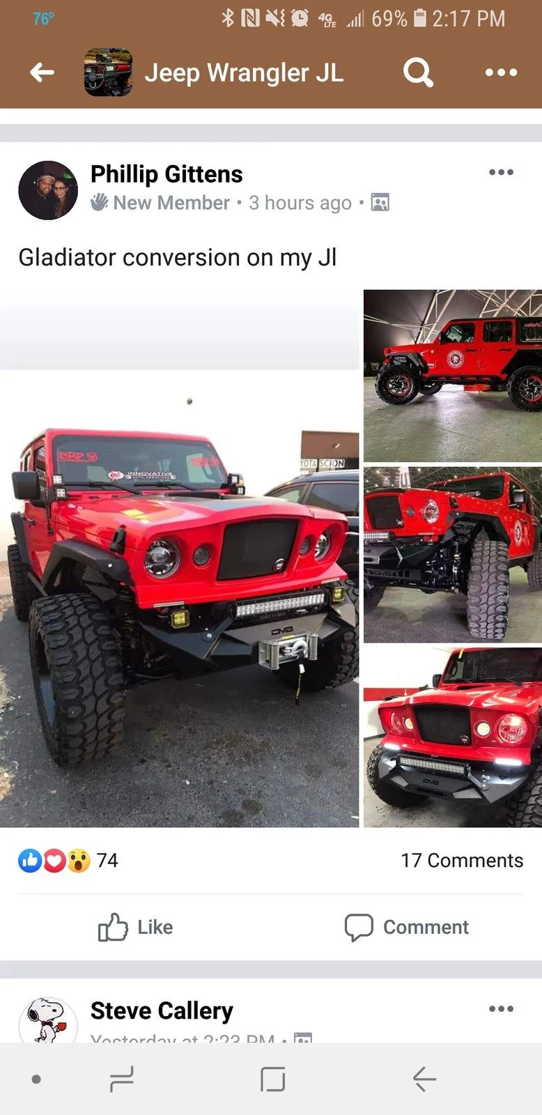 Jeep Gladiator Do you think the $800 million fine will change or delay the Eco diesel further? Screenshot_20190505-141738_Facebook