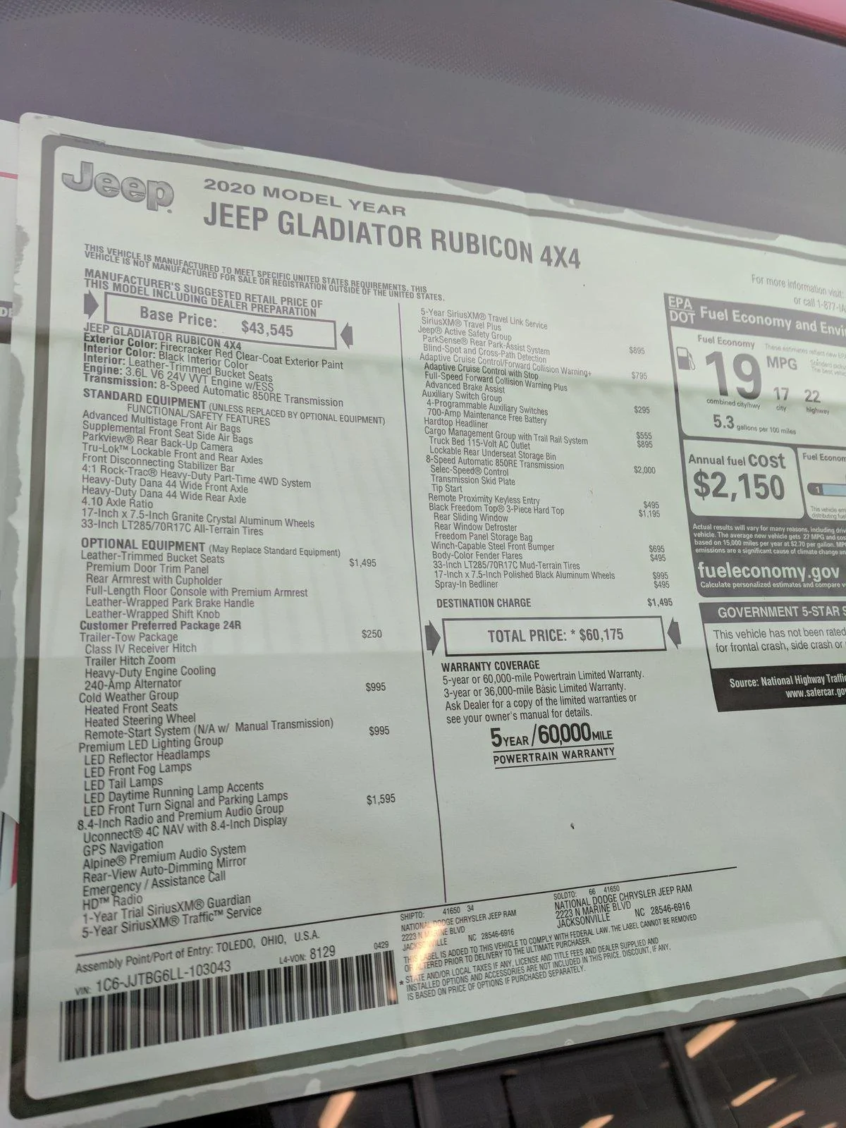 Jeep Gladiator FIRECRACKER RED Gladiator JT Club IMG_20190507_192121