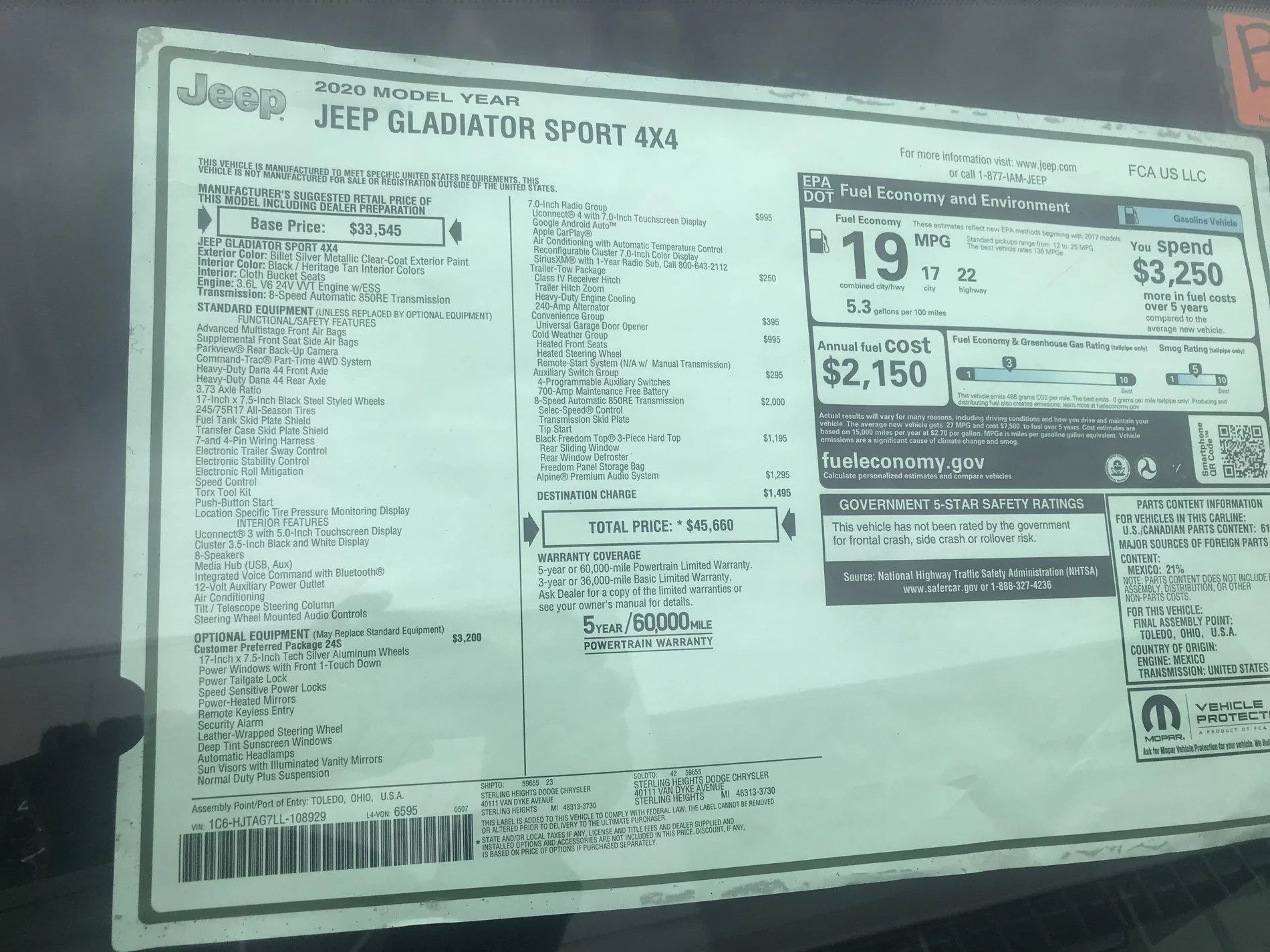 Jeep Gladiator Sport S Showing in Jeep Search B3EE6D78-26AD-4A96-B80E-2CE8471D0C98