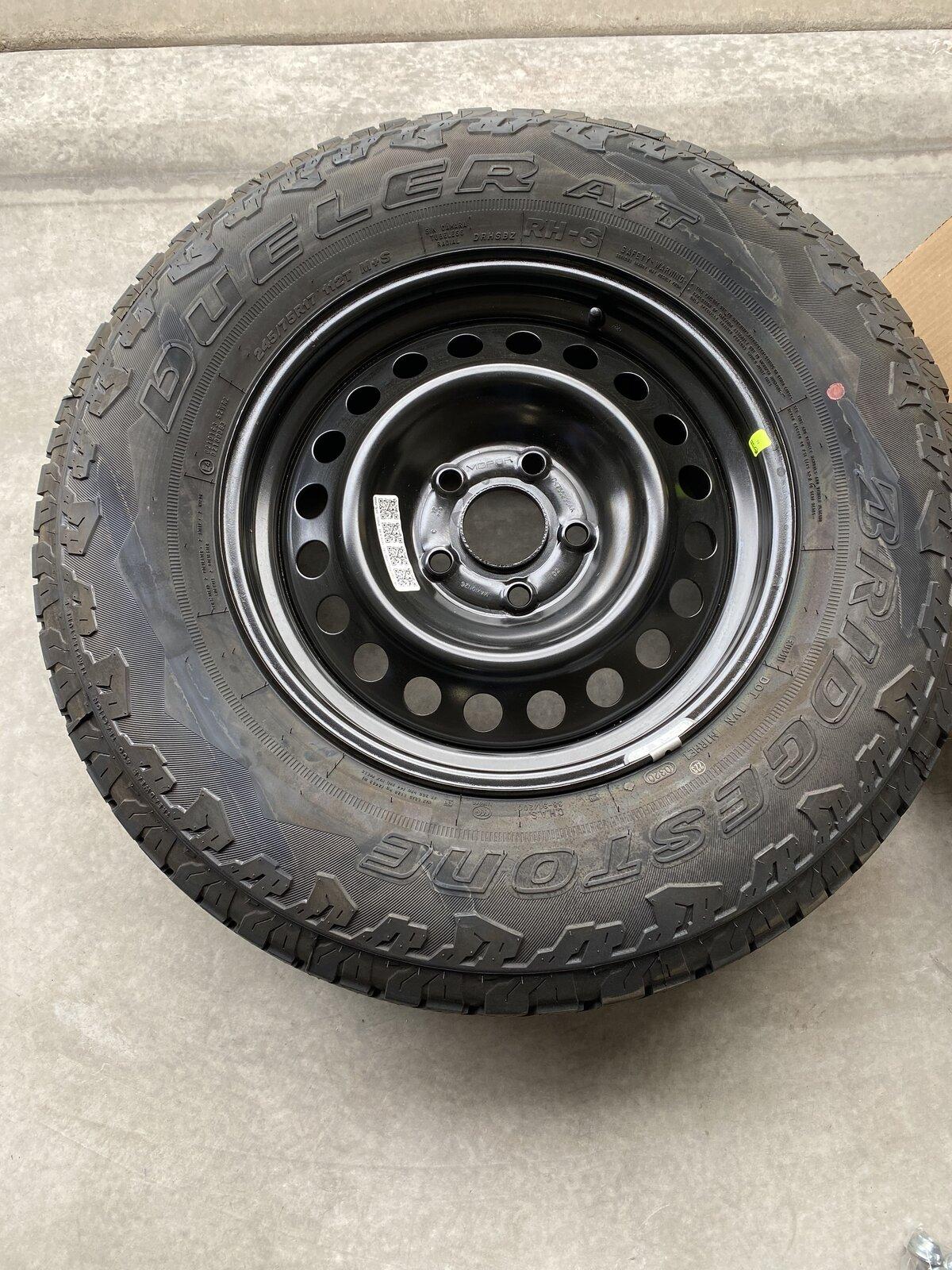 Jeep Gladiator Spare tire and rim, and just a spare rim too. IMG_4682