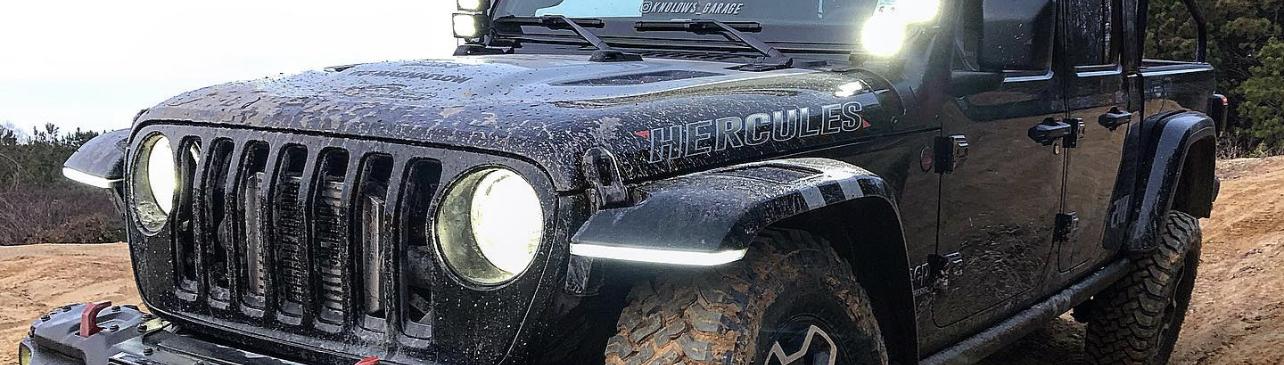 Jeep Gladiator Custom Rubicon Highline Fenders with Louvers and LED Lights BAF21BE9-0093-4A16-BDC9-E076CC76BE88