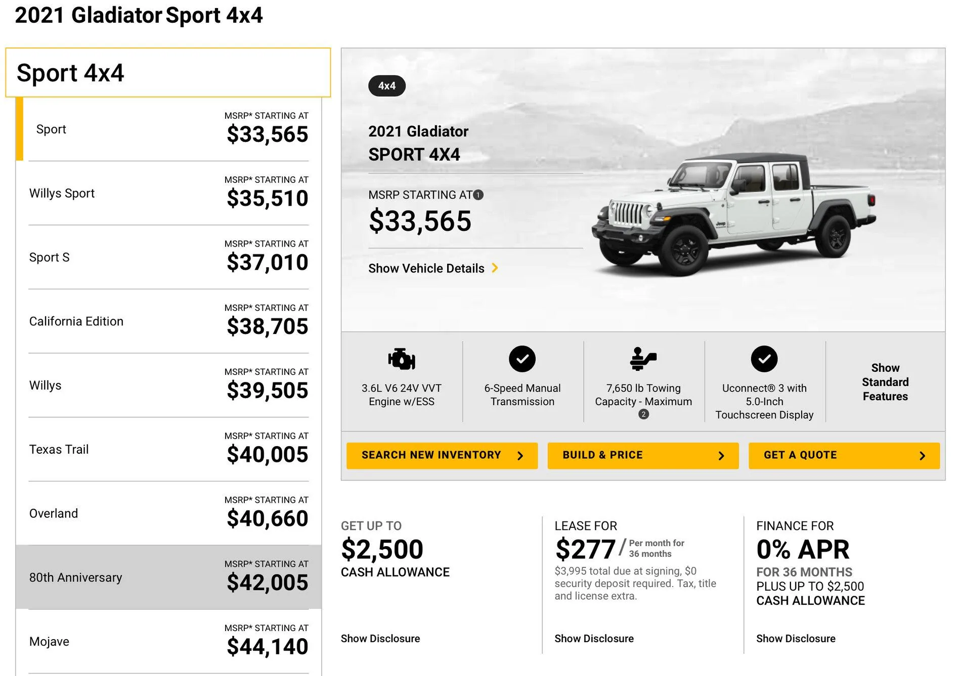 Jeep Gladiator New Factory Incentives for February F78FBCD3-7FEF-4062-A6FD-E9FFEE7C7433