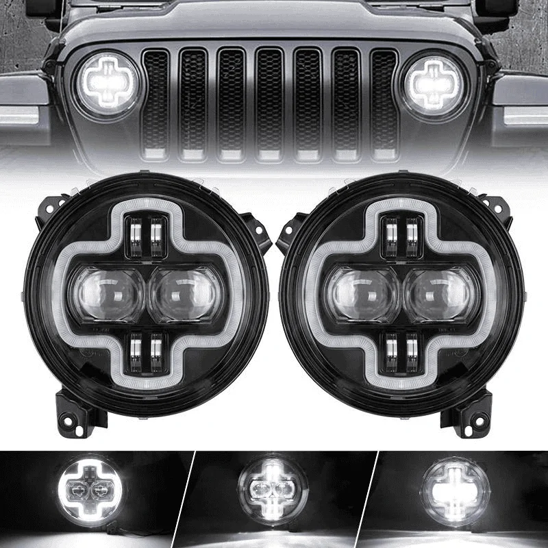 Jeep Gladiator Adjusting Bunker 9" LED headlights with Halo? 1612300942694