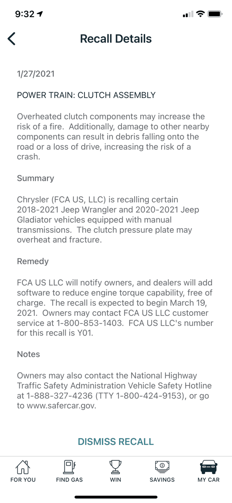 Jeep Gladiator Recall: Manual Transmission / Clutch Recall for 2020-2021 Jeep Gladiator (Notice: 21V-028) ED3F3ECF-4B14-4A2D-A67E-BCD1655DD347