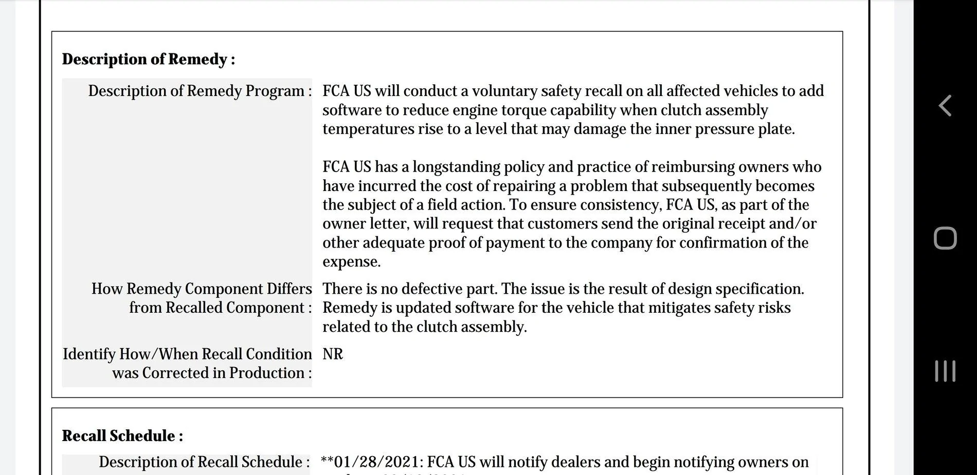Jeep Gladiator Recall: Manual Transmission / Clutch Recall for 2020-2021 Jeep Gladiator (Notice: 21V-028) Screenshot_20210203-171550_Driv