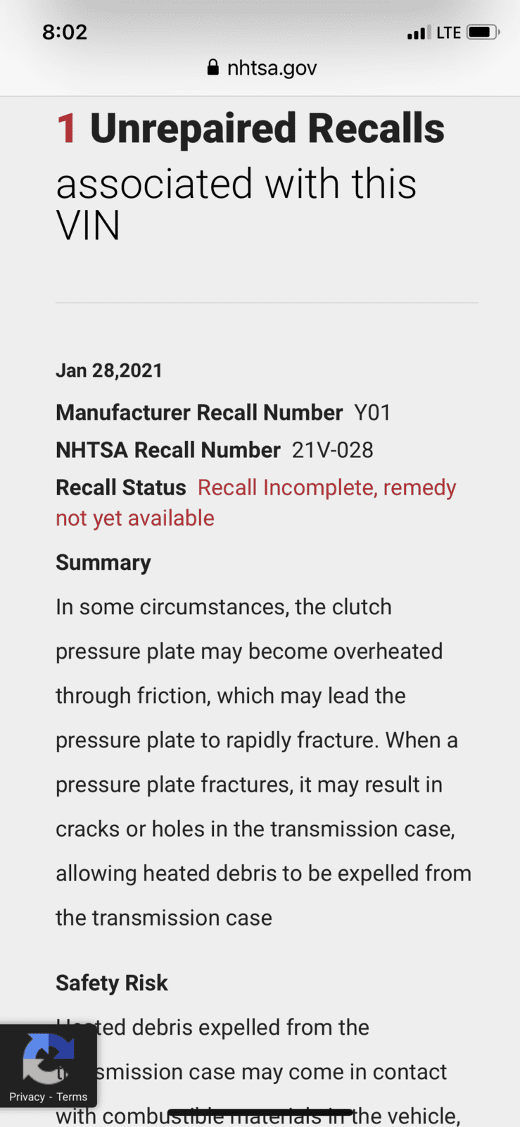 Jeep Gladiator Clutch Recall...  Wait... no recall???? 1E784376-34A8-4DEF-8A42-66C0A928BE4C