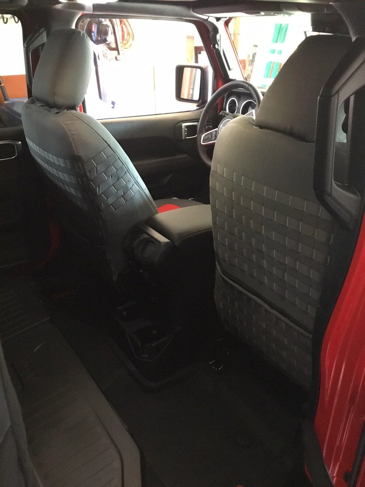 Jeep Gladiator Bartact Tactical Front JT Seat Covers Gray/Red IMG_6343