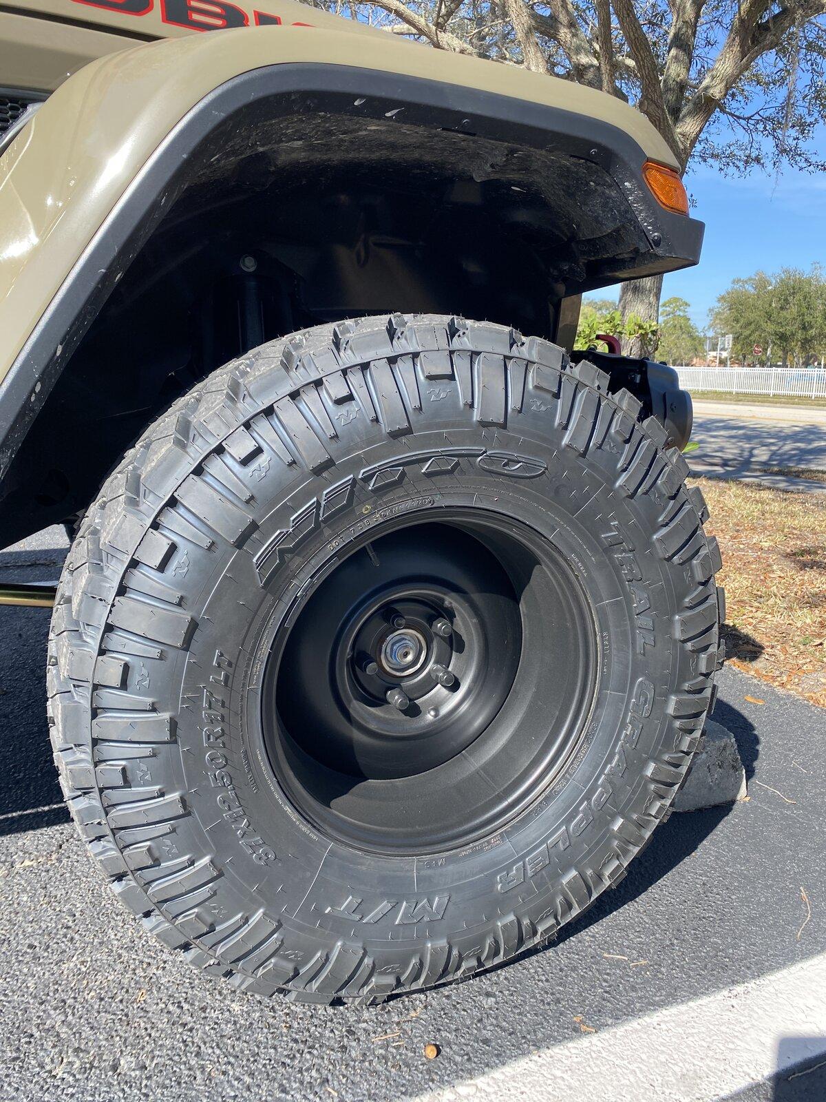 Jeep Gladiator Metalcloak 3.5, 1 3/8 rear coil spacers, Steelies, and Nitto TG 37s finally installed! IMG_0457.JPG