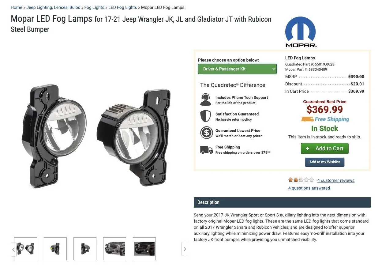 Jeep Gladiator 2020 Gladiator LED Fog Lights for Steel Bumper $150 4D21027E-3B2A-4FA7-907E-B638F1A162C7_1_201_a