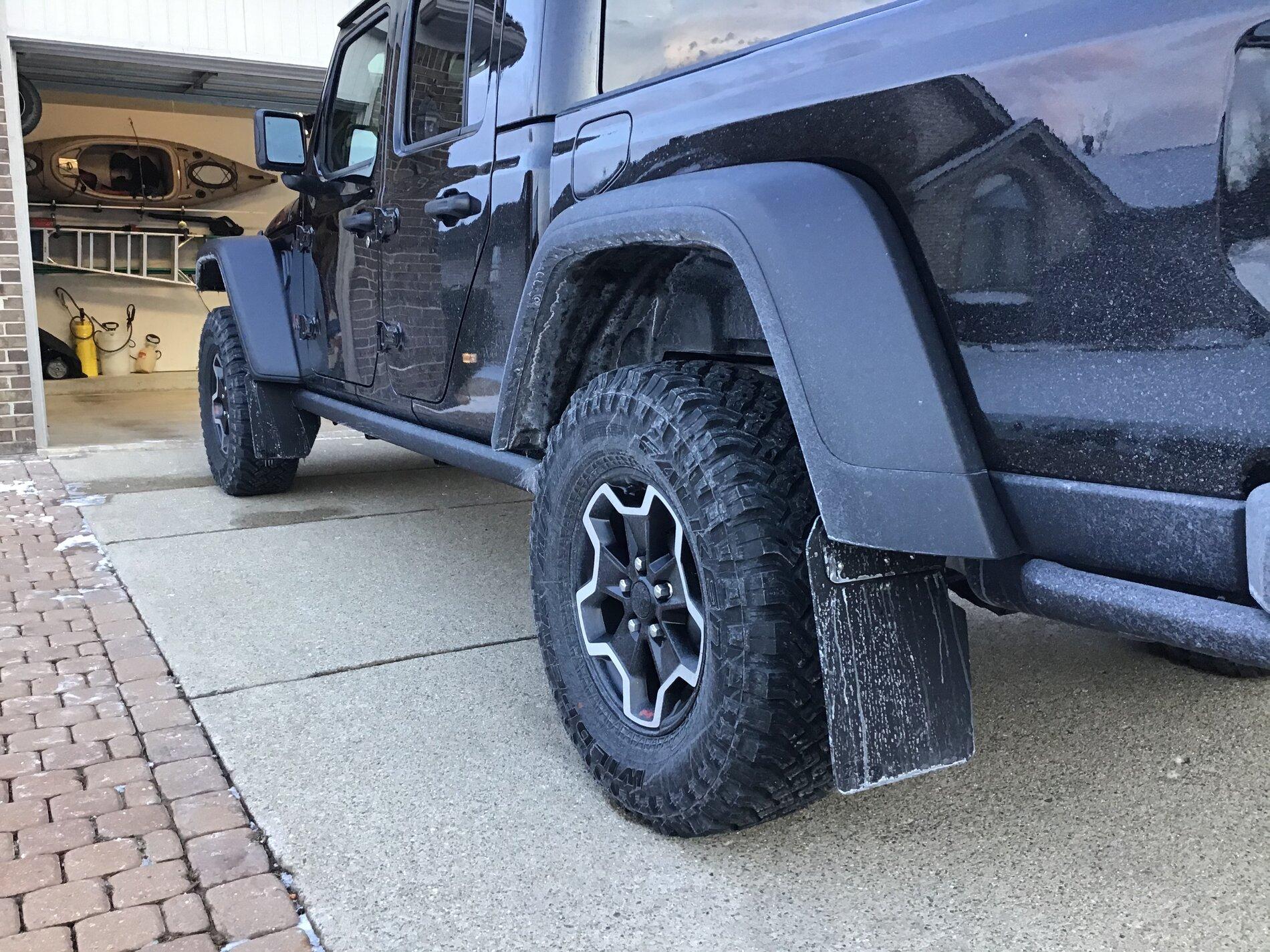 Jeep Gladiator I installed Front & Rear RokBlokz.com mud flaps on my 2021 Gladiator Rubicon I love them easy to take off with thumb screws when going off road B4DA94D5-5988-4742-83F9-B769BAEB8802