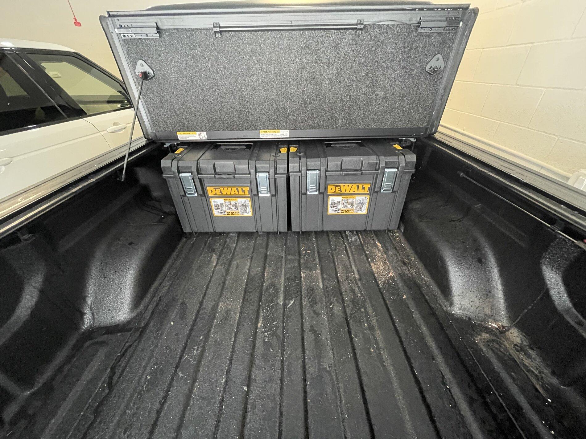 Jeep Gladiator Inexpensive Truck Bed Storage/Organization with DeWalt Tool Boxes IMG_4482 copy