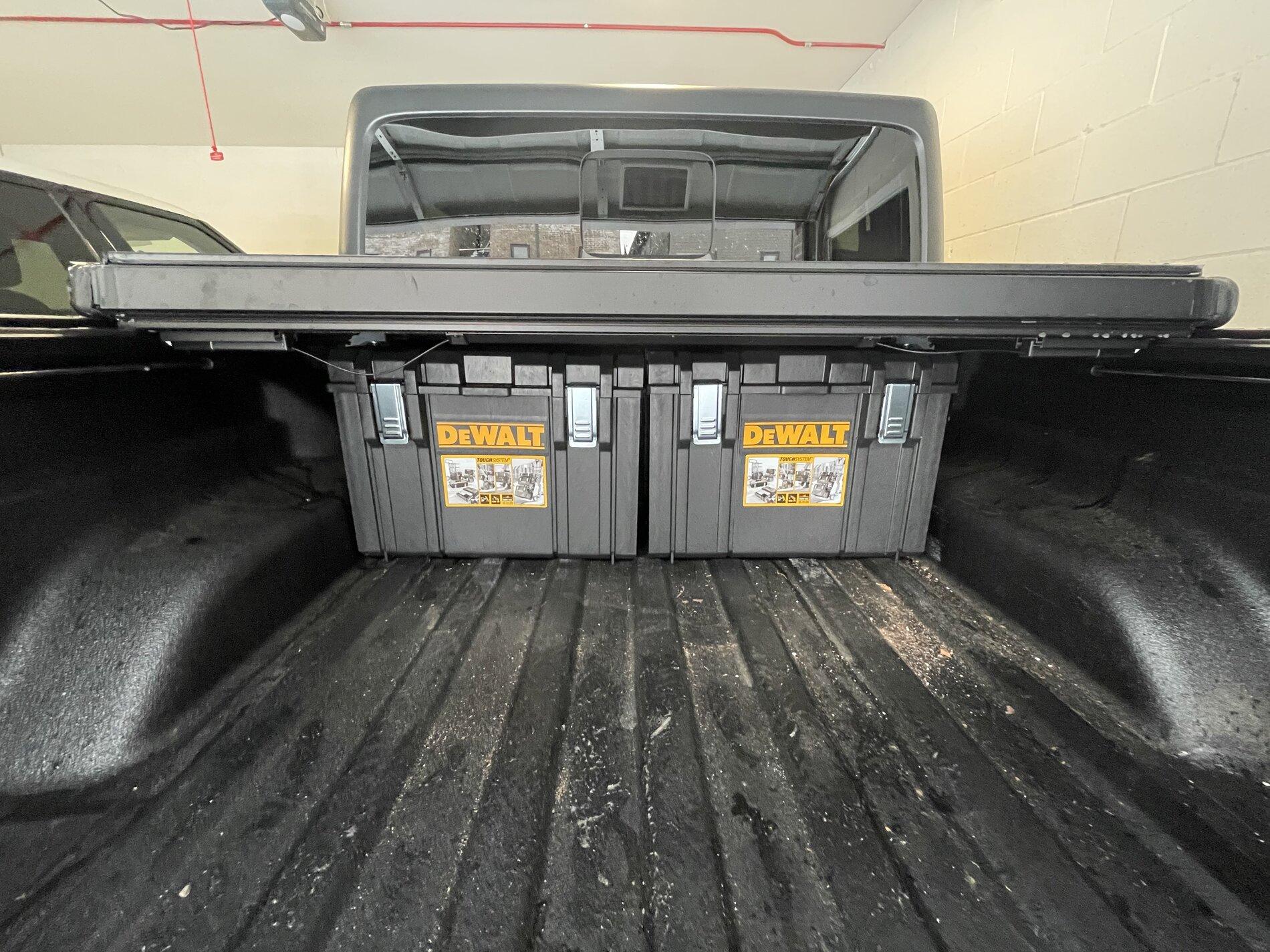 Jeep Gladiator Inexpensive Truck Bed Storage/Organization with DeWalt Tool Boxes IMG_4483 copy