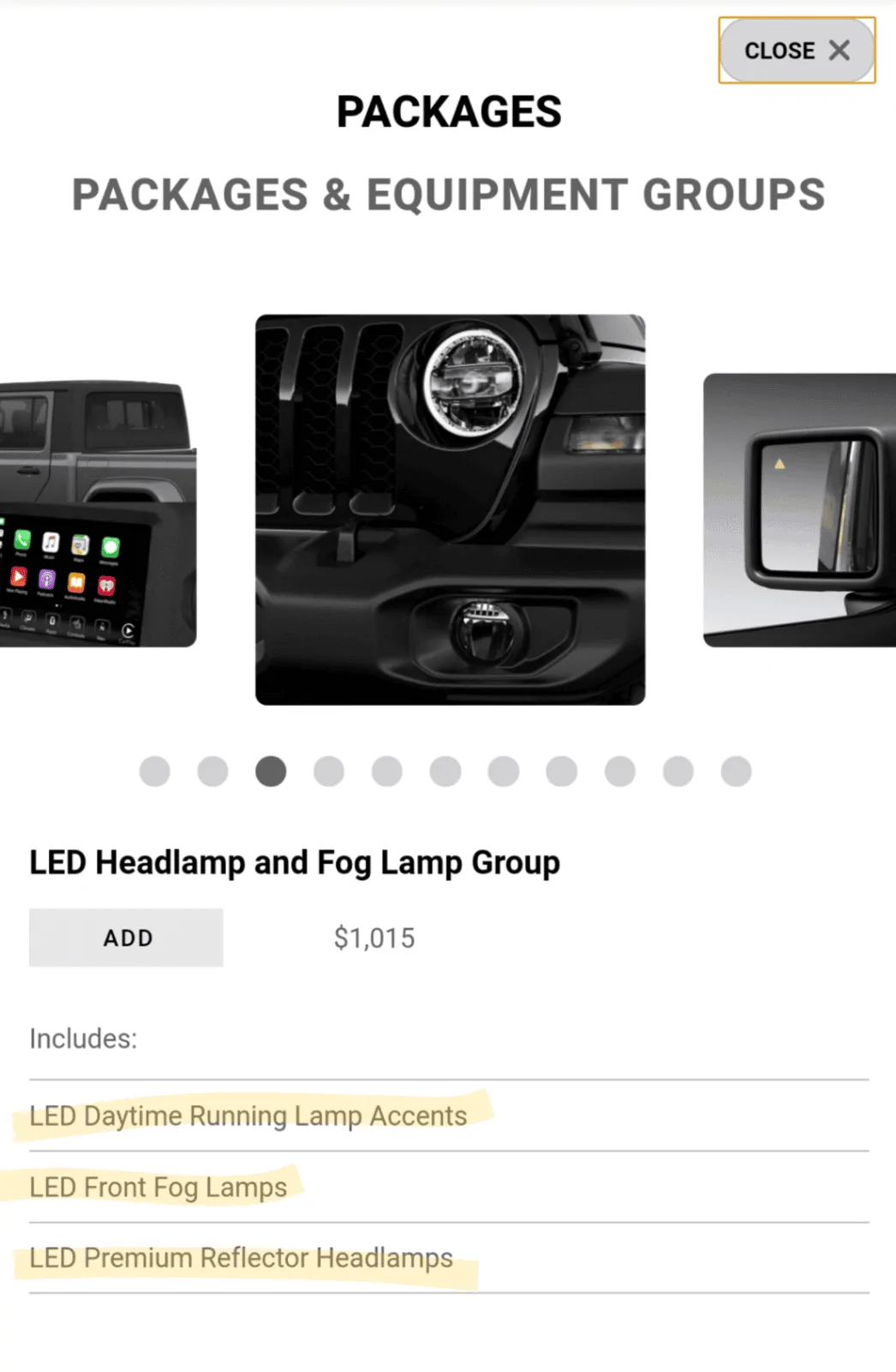 Jeep Gladiator LED headlamp & foglamp group Screenshot_20210202-084256