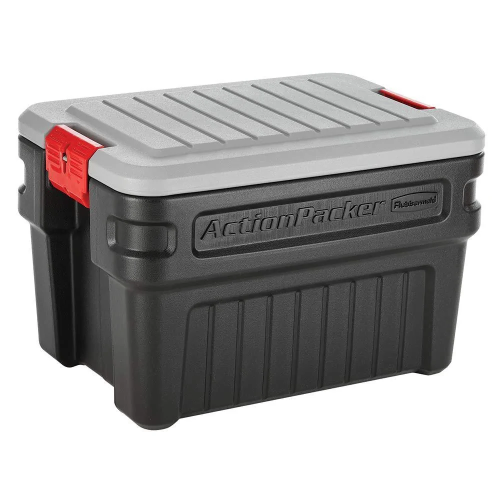 Jeep Gladiator Inexpensive Truck Bed Storage/Organization with DeWalt Tool Boxes ray-rubbermaid-storage-bins-rmap240000-64_1000-jpg