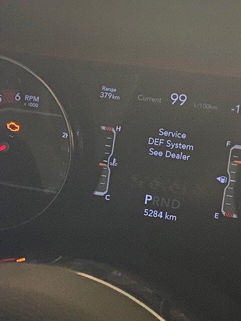 Jeep Gladiator Service DEF system see dealer warning message DEF