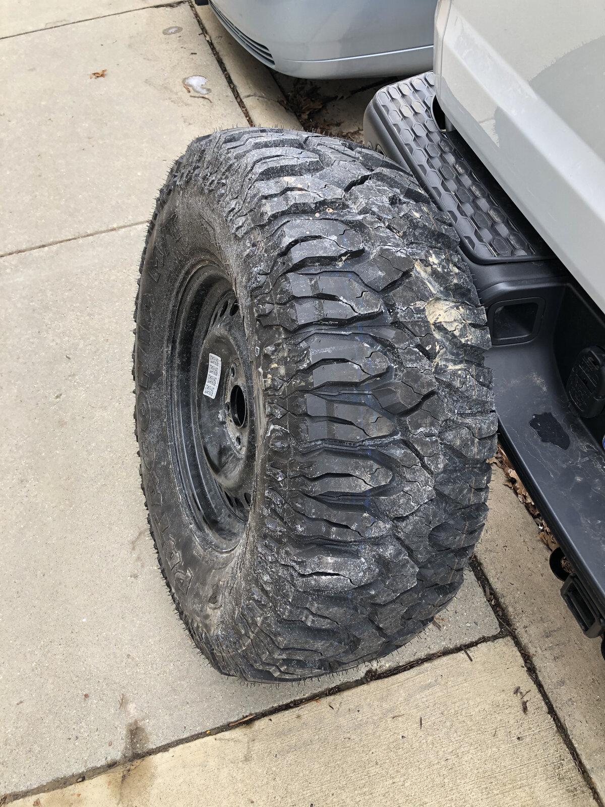 Jeep Gladiator 35” MileStar Pat on Steel Spare A067CA9F-790C-4D6B-8ED7-2F2E70A84976