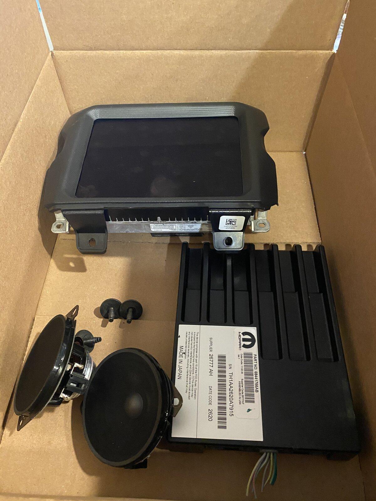 Jeep Gladiator 8.4” Upgraded head unit, speakers and amp FS 73299D7A-B500-4443-81D3-83E42E2BB766
