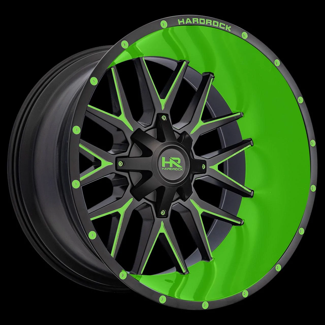 Jeep Gladiator Anyone running 40x15.5 tires? Wheel_Green_Black_Spikes_Well5