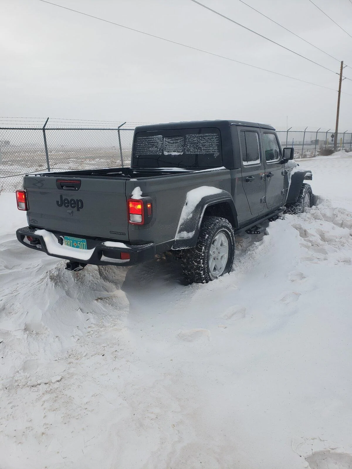 Jeep Gladiator Well...it's not a snowmobile 20210214_072157