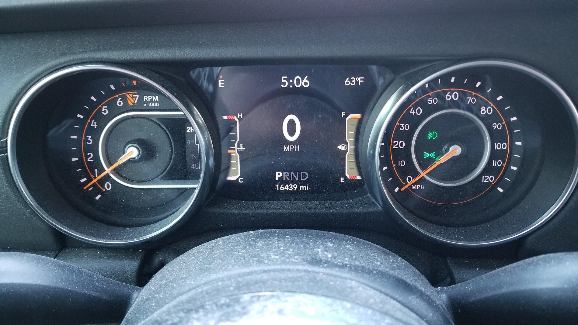 Jeep Gladiator Weather Report!  Show me your exterior temp gauge?! 20210216_170622