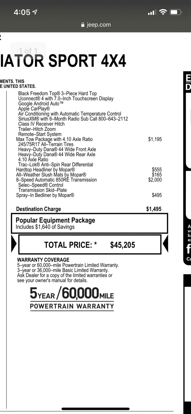 Jeep Gladiator Fair price for this JT 3F0E0993-FE6D-4069-93F5-91E5512B0928