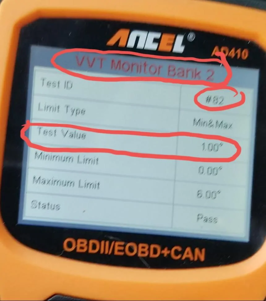 Jeep Gladiator If you have an OBDII scanner what readings are you getting from your VVT Monitor bank 1 and 2? mojav