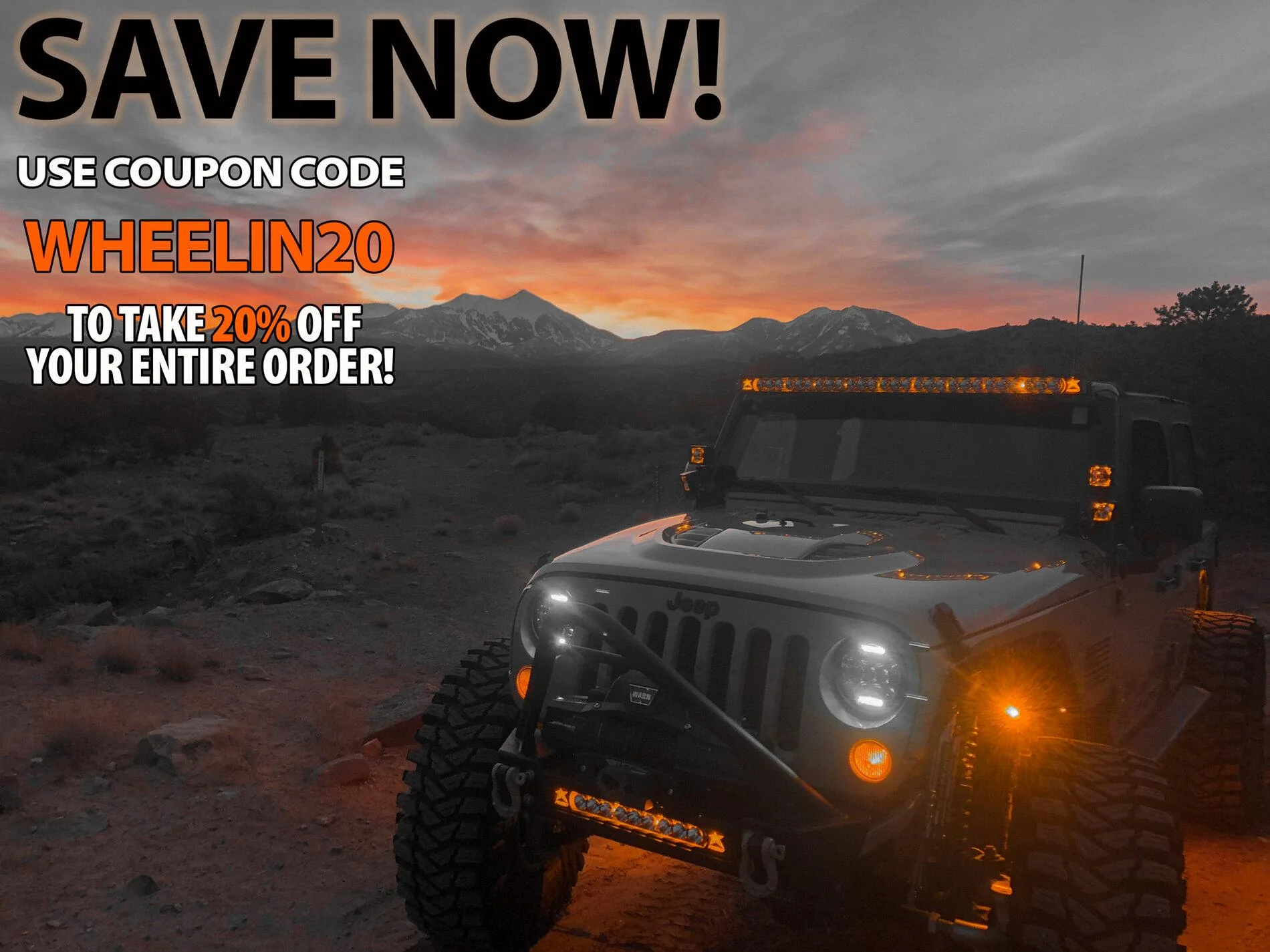 Jeep Gladiator Save 20% Sitewide this Week! Wheelin20