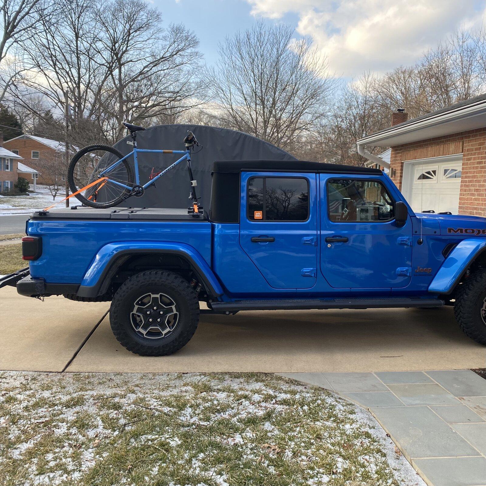 Jeep Gladiator My diamondback no drill bike carrier 810F6C3B-4D52-4DE2-ADAC-AE5F4A88C80E
