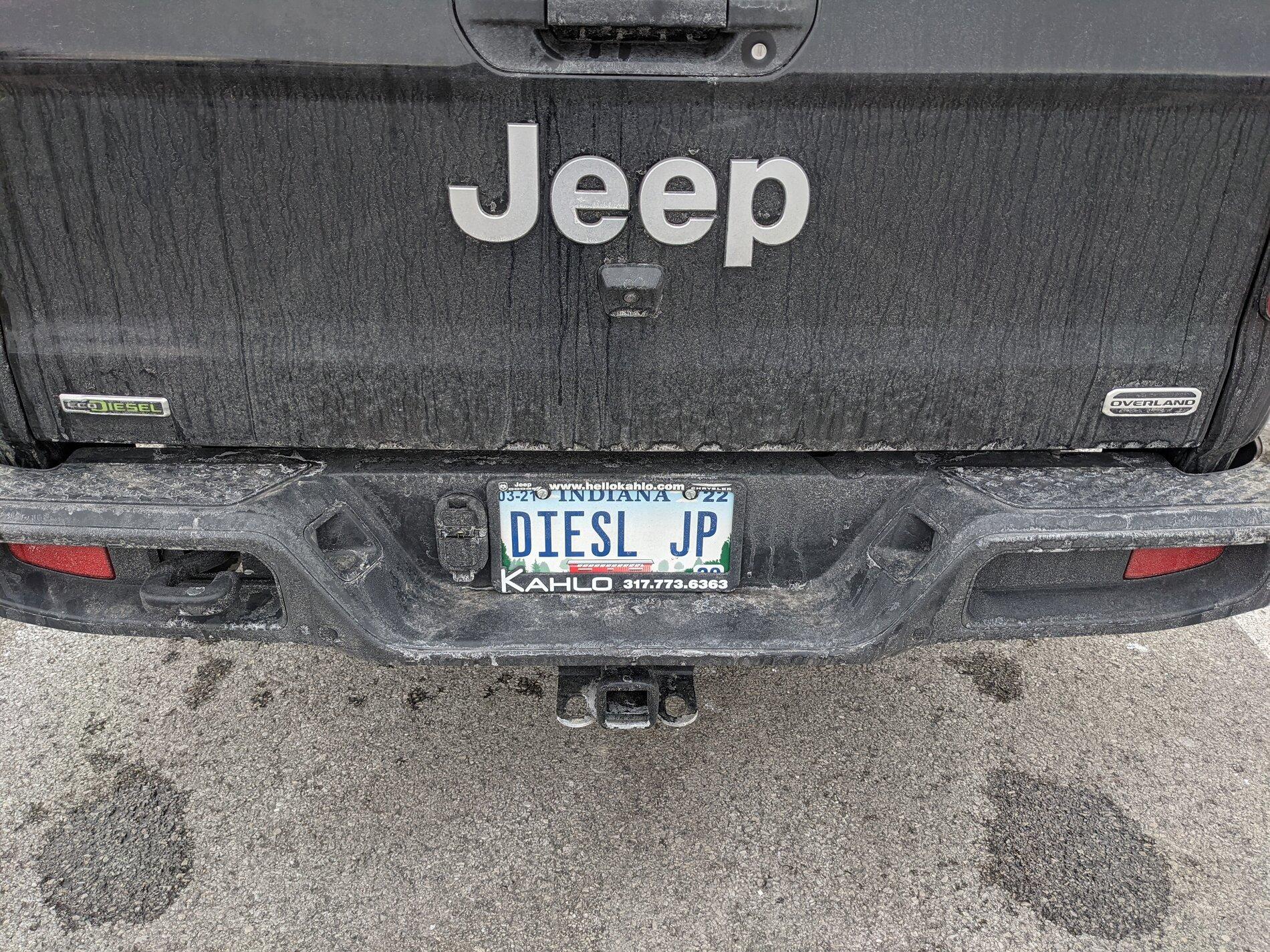 Jeep Gladiator Let's See Your Personalized Plates PXL_20210221_215921988