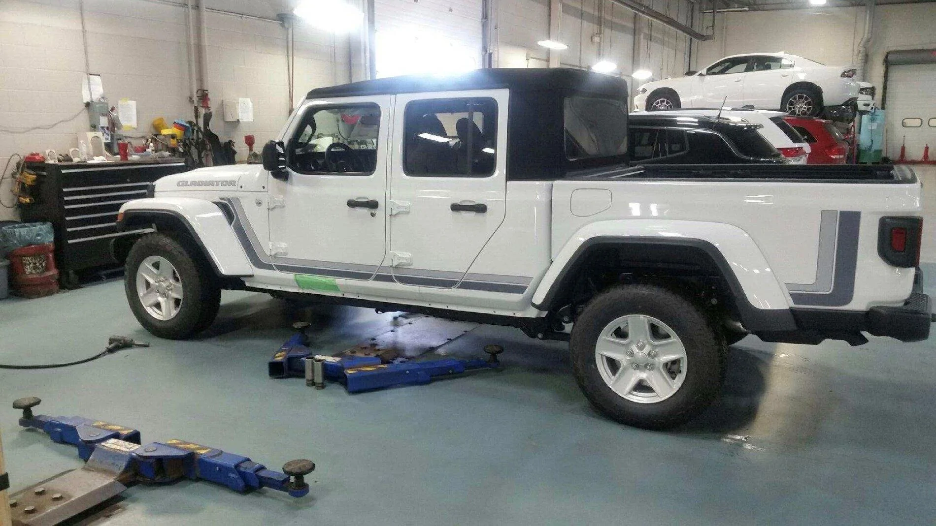 Jeep Gladiator Mopar M9C factory retro body graphics on my Gladiator. Anyone else? Before lift