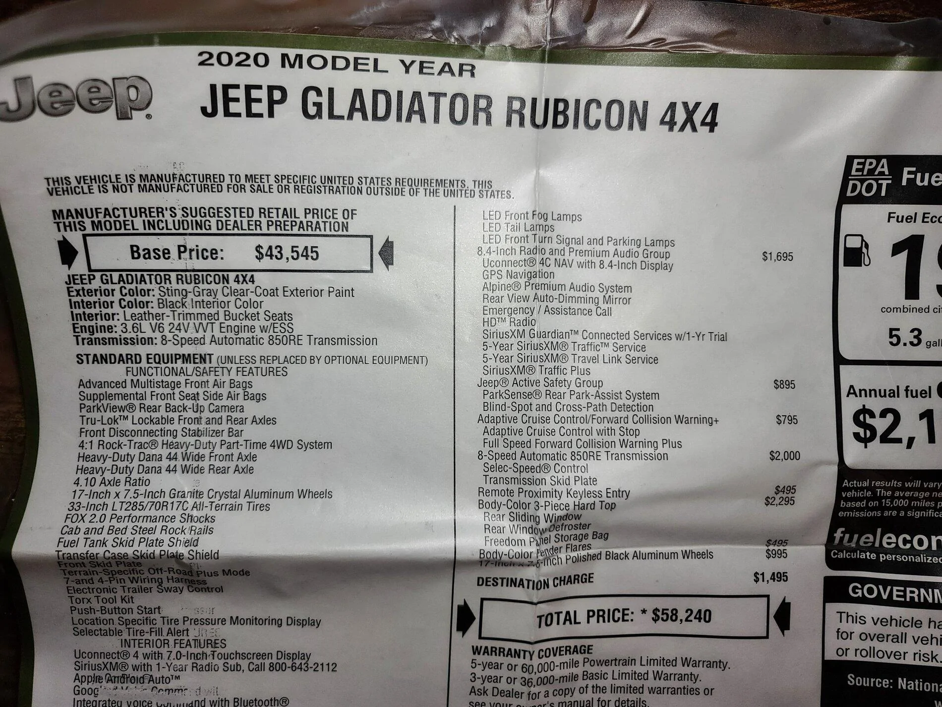 Jeep Gladiator 2020 Jeep Gladiator Rubicon Loaded 
