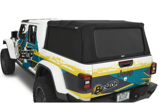Jeep Gladiator Bestop teaser concept: folding soft cover / shell / topper for Gladiator bed 1614192079274