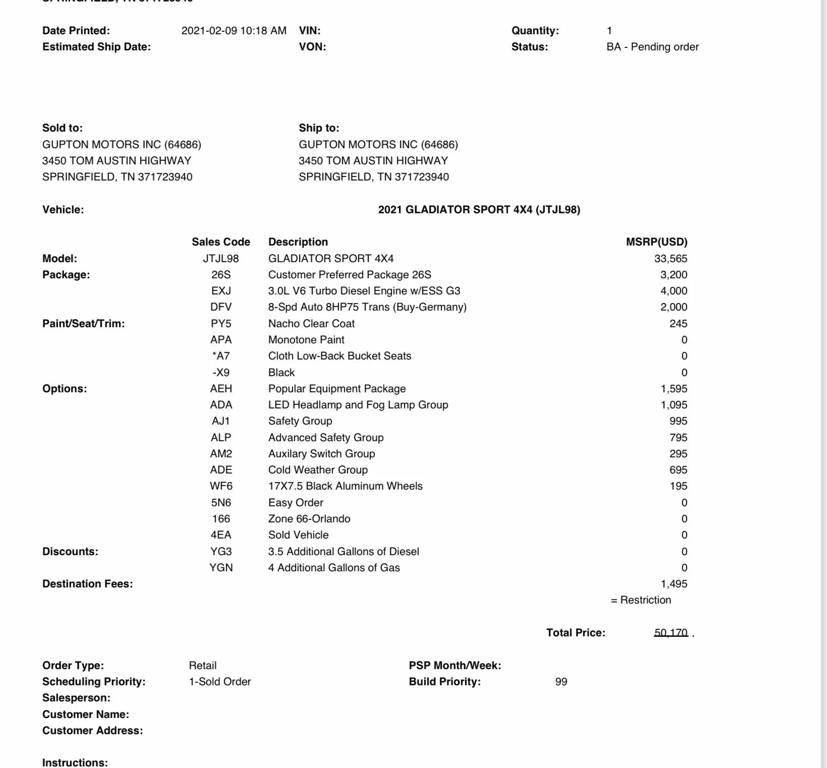 Jeep Gladiator Gupton Motors up to 8% below invoice F556ED79-2870-4DA1-A01E-CD2577128D1C