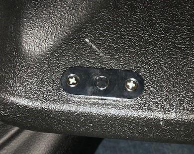 Jeep Gladiator Locking Storage under the rear seats with base plastic divider. Less than $20 lock in place