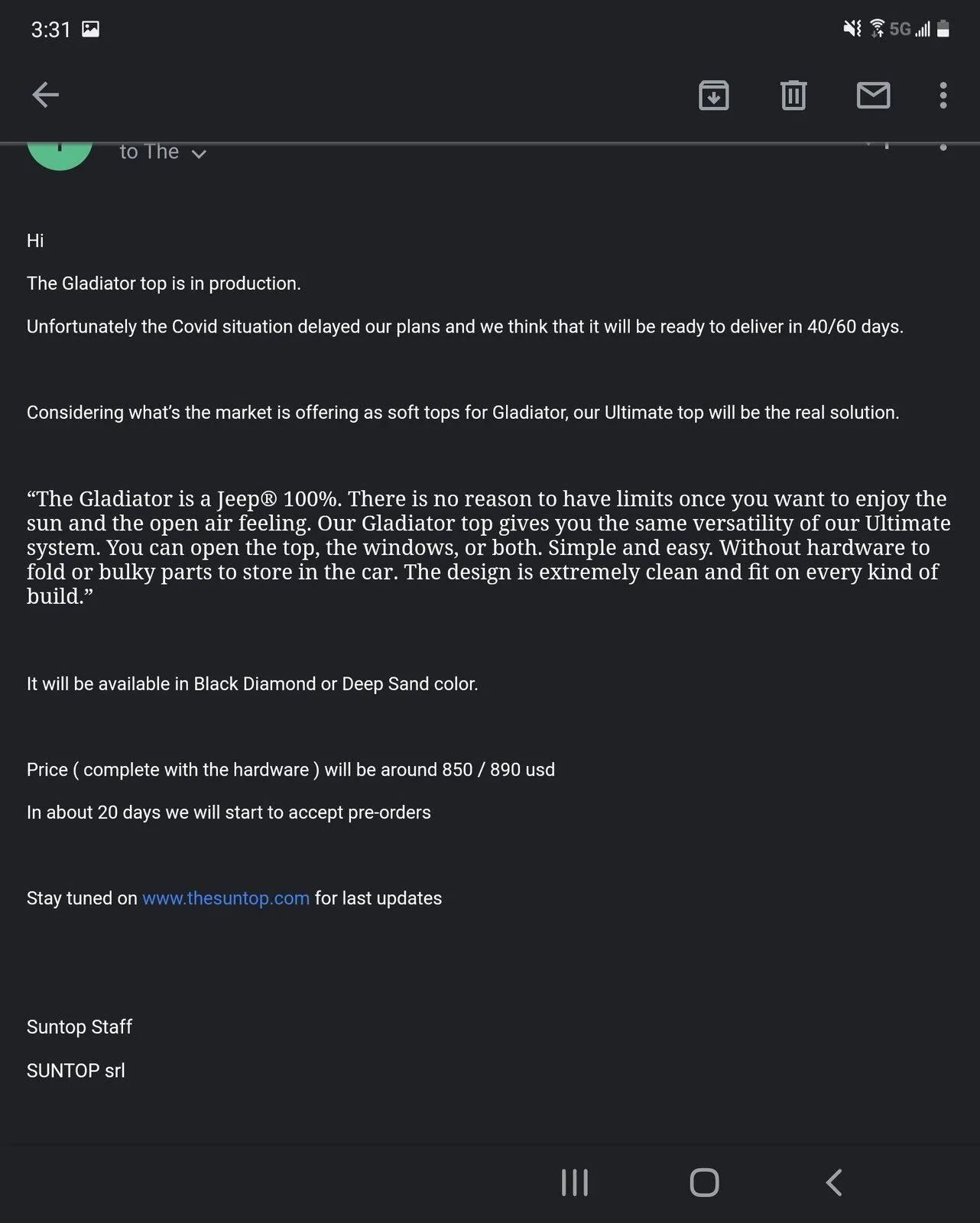 Jeep Gladiator Anyone have MasterTop summer top plus wind blocker? Screenshot_20210301-153158_Gmail
