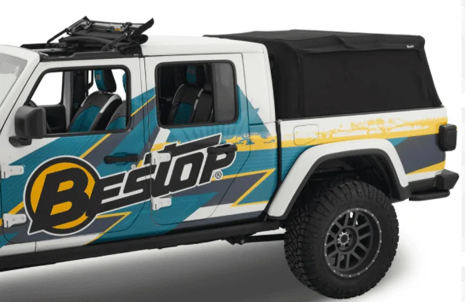 Jeep Gladiator Bestop teaser concept: folding soft cover / shell / topper for Gladiator bed 1614718836667