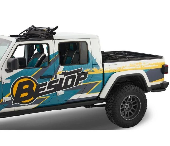 Jeep Gladiator Bestop teaser concept: folding soft cover / shell / topper for Gladiator bed gladiator-supertop-3_d
