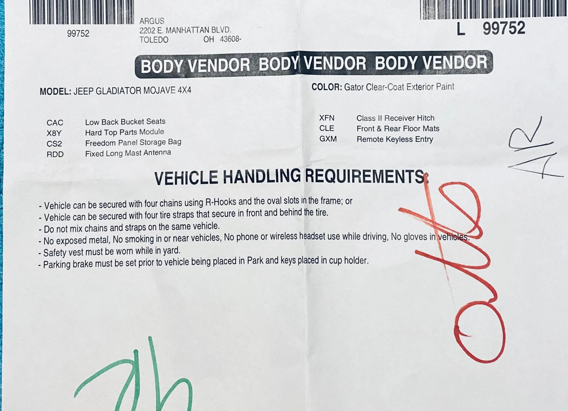 Jeep Gladiator Any of you have this paper in your Gladitor? AD2419AF-68BD-4F47-B636-13F963B0A3BD