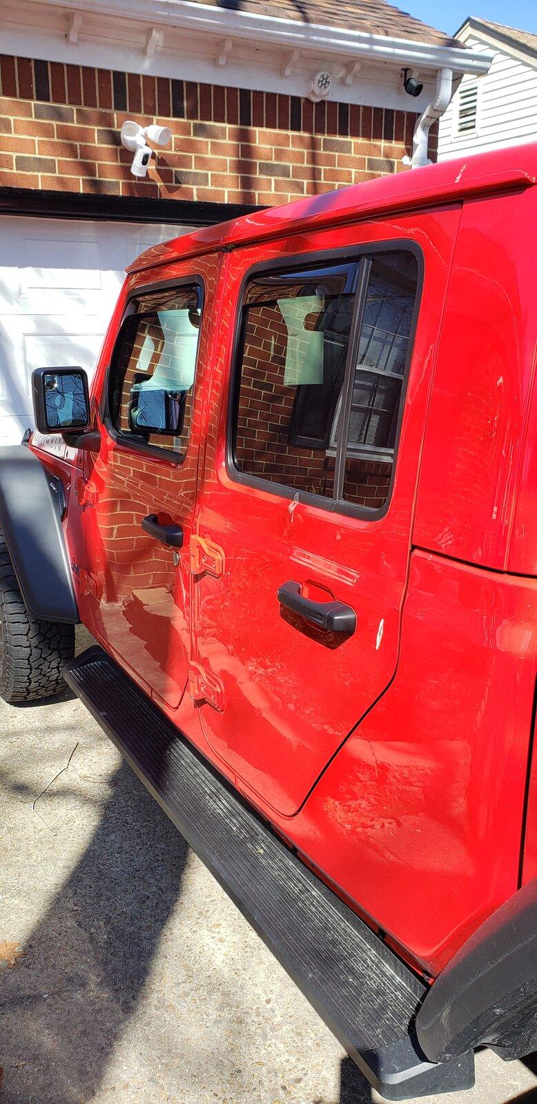 Jeep Gladiator WeatherTech window deflectors now available for JT 20210305_131712