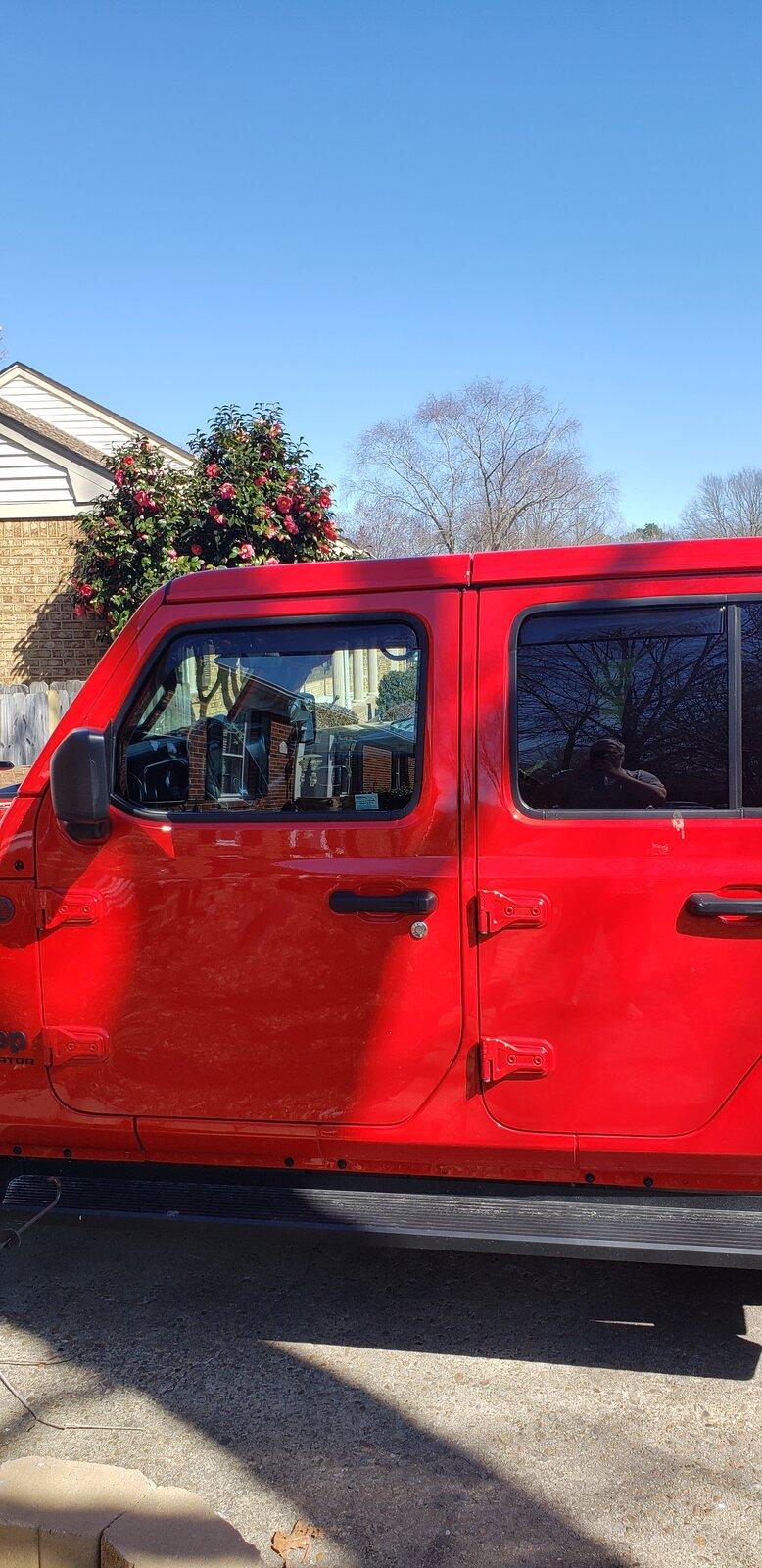 Jeep Gladiator WeatherTech window deflectors now available for JT 20210305_131549