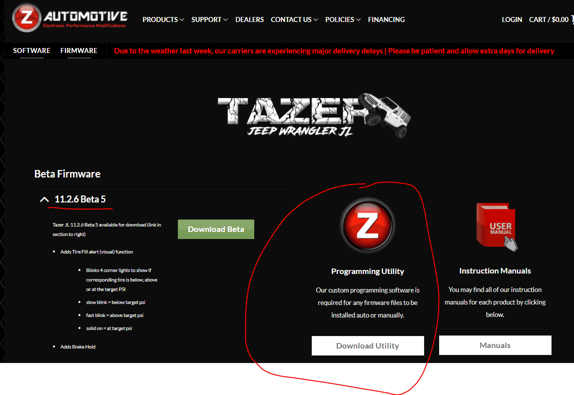 Jeep Gladiator Tazer JL Mini 11.2.6 Beta 5 Firmware UPDATE!!! 1615160654010
