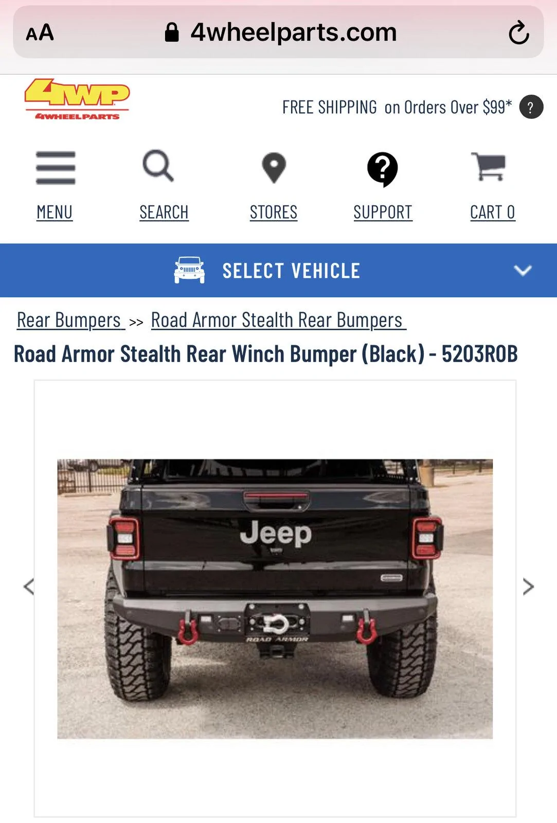 Jeep Gladiator Road Armor Stealth Rear Bumper 71E805C9-BC5C-4F1C-964C-24072FC94926