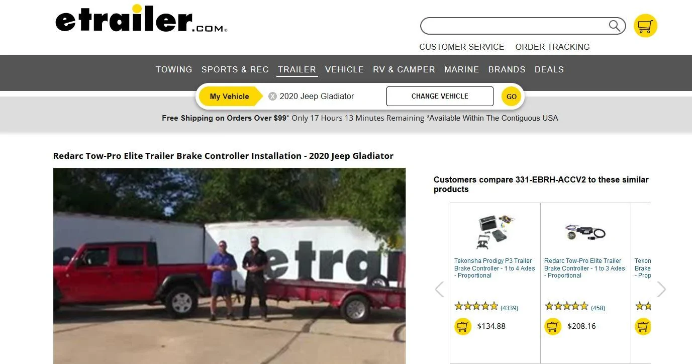 Jeep Gladiator etrailer video: Redarc trailer brake controller install video etrailer