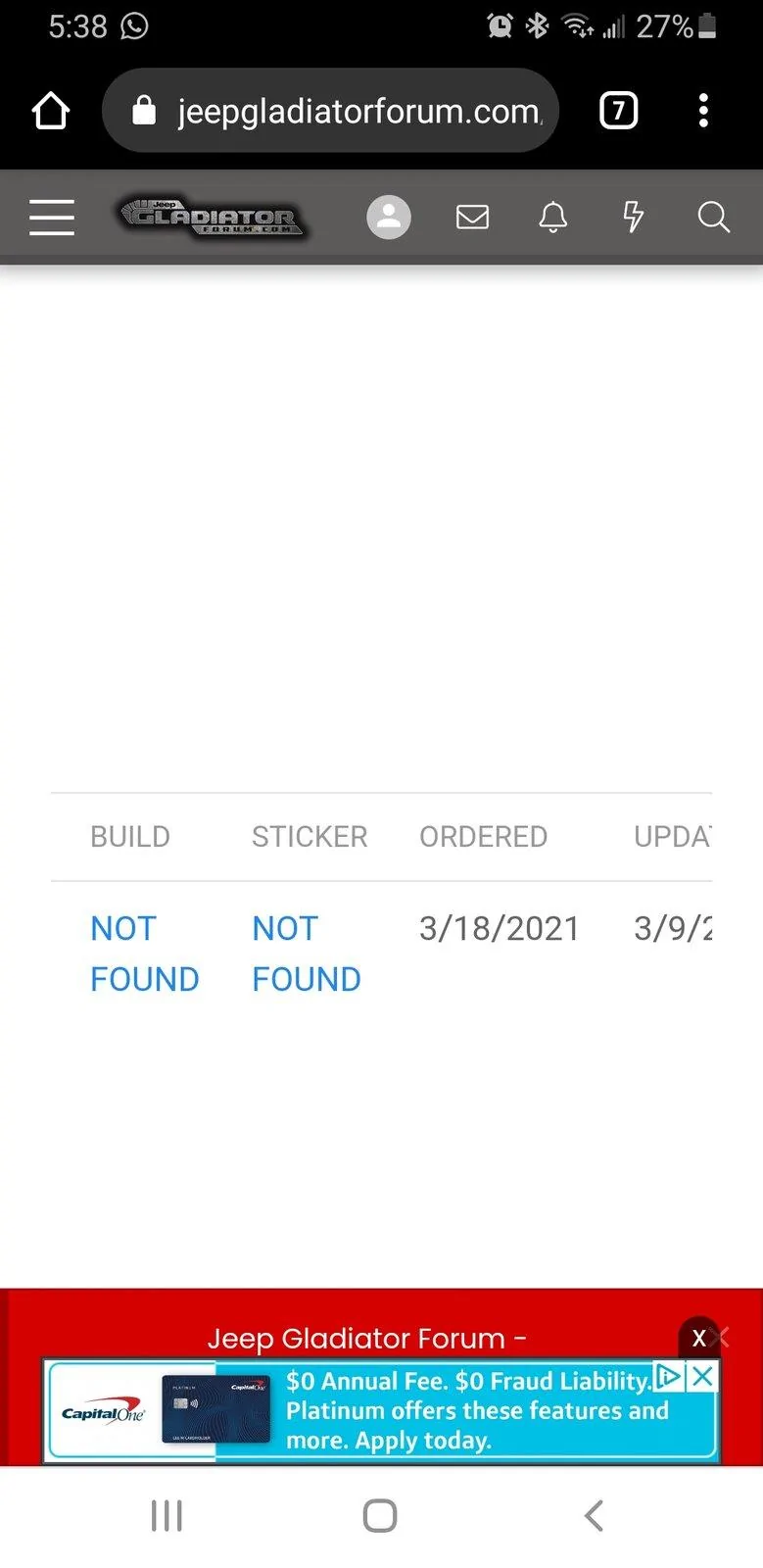 Jeep Gladiator Gladiator Window Sticker and Build Sheet Order Tracking Screenshot_20210309-173803_Chrom