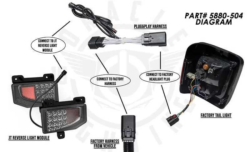 Jeep Gladiator NEW: Rear Bumper Reverse LED Lights for Jeep Gladiator 5880-504_diagram_1