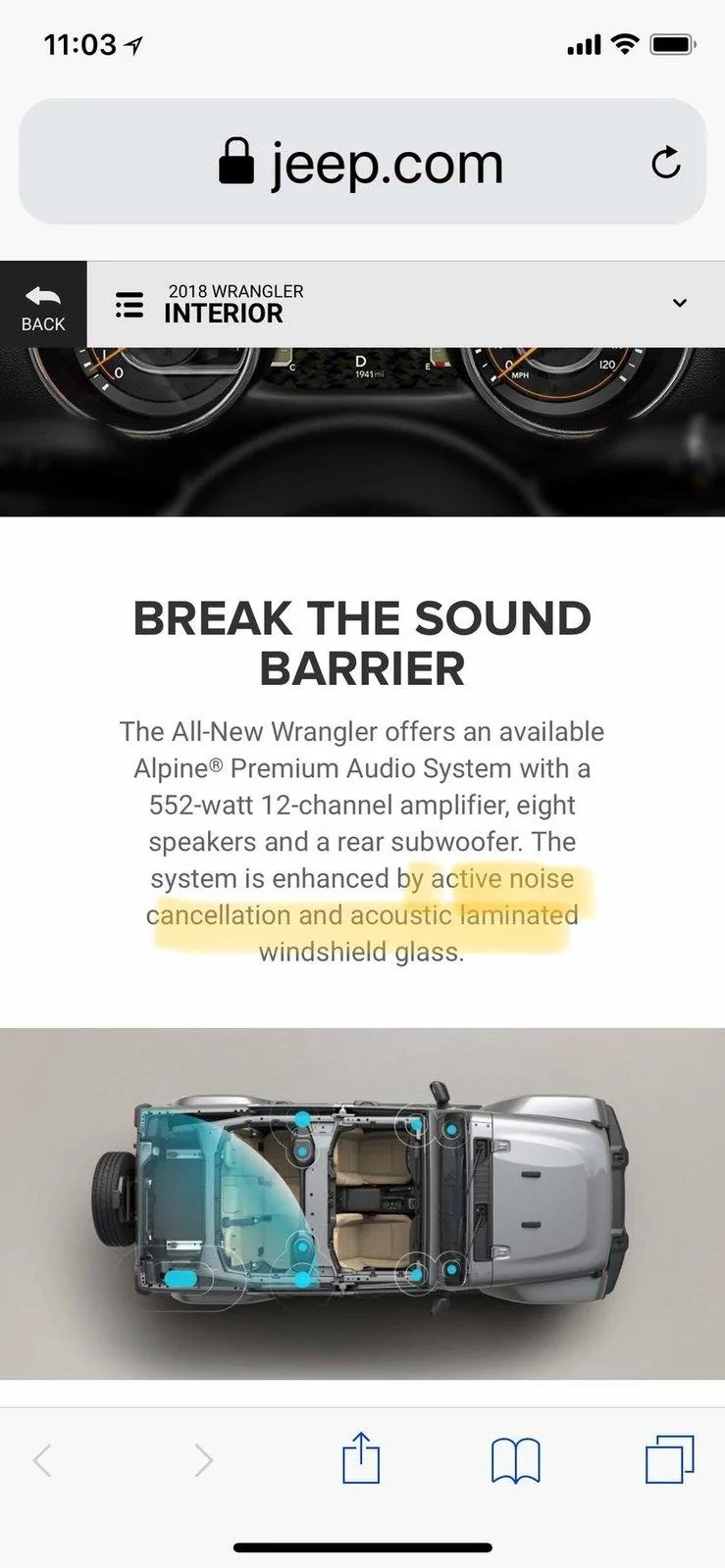 Jeep Gladiator Anybody seen anything about active noise canceling img_0015-jpg