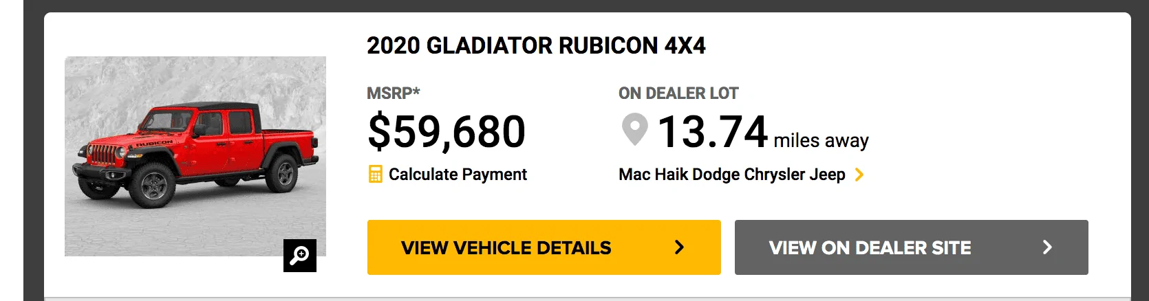 Jeep Gladiator Dealers to avoid - Charging over MSRP Screen Shot 2019-05-15 at 10.23.20 PM